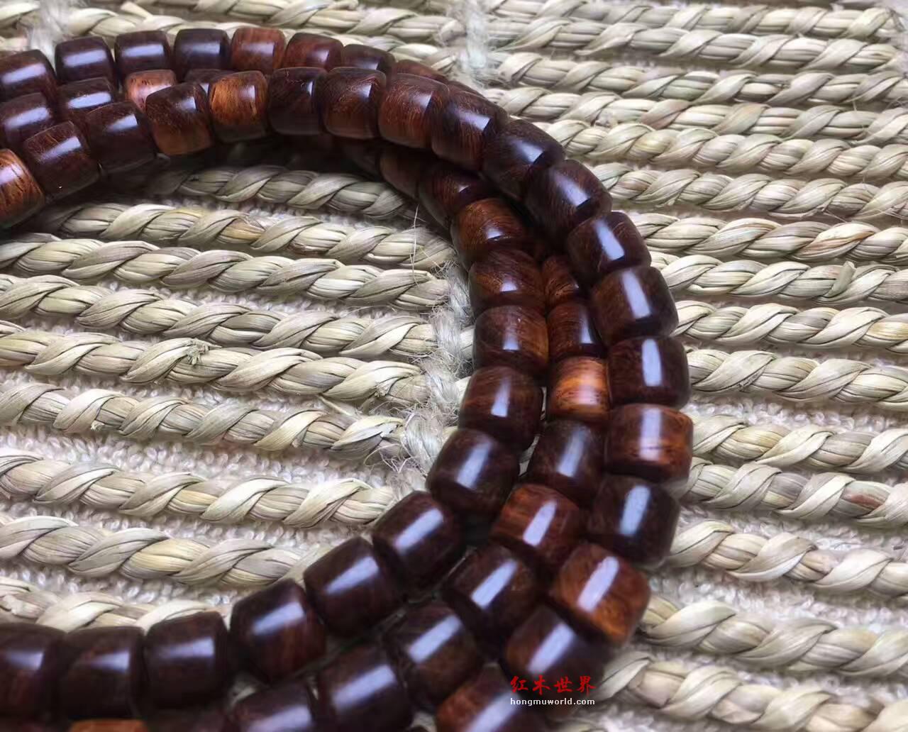 海南黄花梨8X8手串 油梨桶珠成色好-4