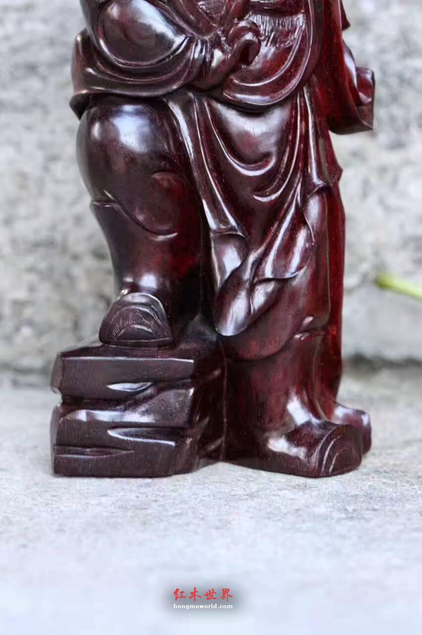 小叶紫檀小摆件《钟馗》 精工雕刻工艺精湛镇宅辟邪-2