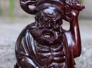 小叶紫檀小摆件《钟馗》 精工雕刻工艺精湛镇宅辟邪