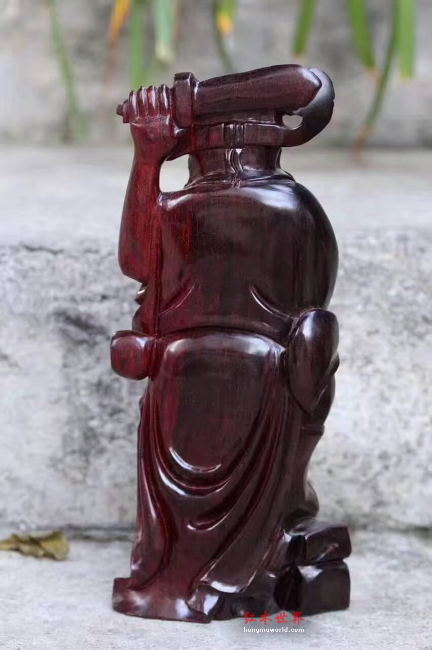 小叶紫檀小摆件《钟馗》 精工雕刻工艺精湛镇宅辟邪-7