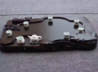 黑檀茶盘《牧归》天然纹理简约设计环保清漆古朴优雅