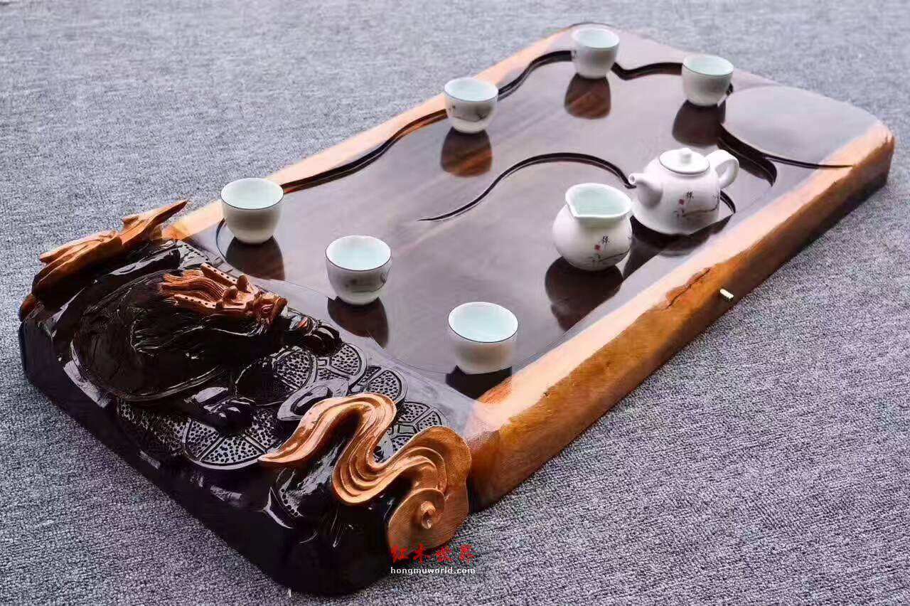 黑檀茶盘《万寿龙龟》低调淡雅适合商务送礼过家具自用-6