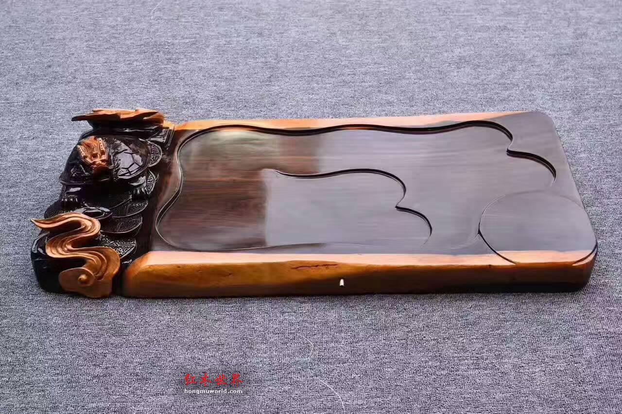 黑檀茶盘《万寿龙龟》低调淡雅适合商务送礼过家具自用-8