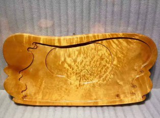 大叶金丝楠祥云茶盘 手工艺擦漆光滑3D闪电水波灵动