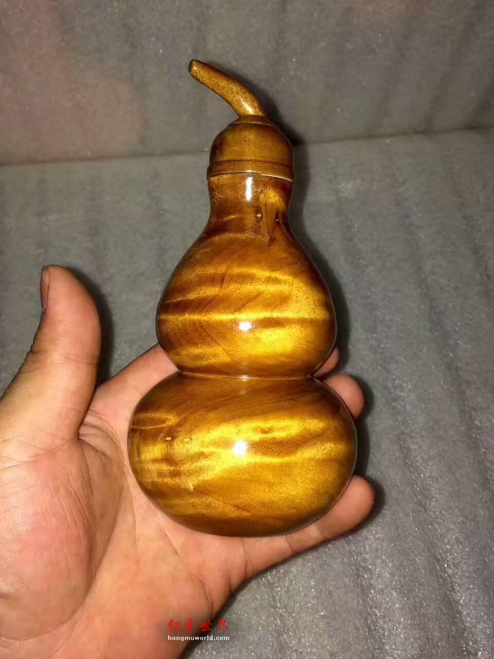小叶桢楠枯木料葫芦 整体水波通透-4