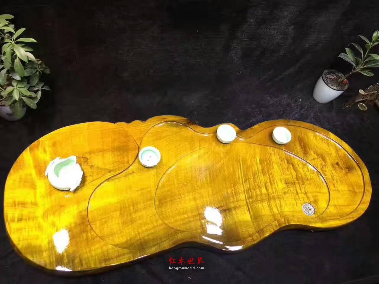 金丝楠木茶盘造型流畅随行优雅大气 提升格调-1