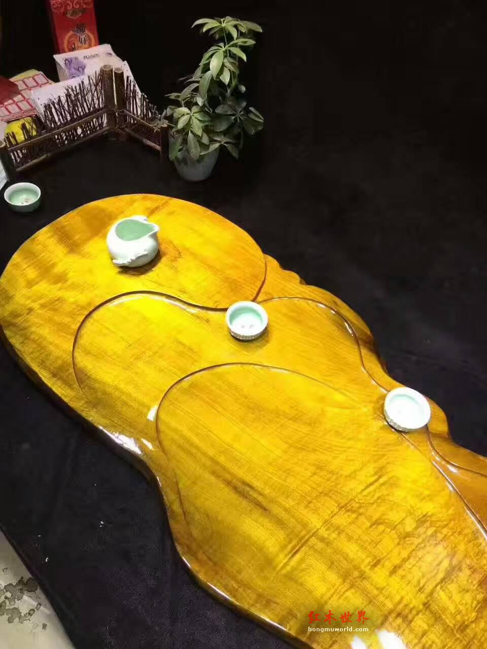 金丝楠木茶盘造型流畅随行优雅大气 提升格调-9