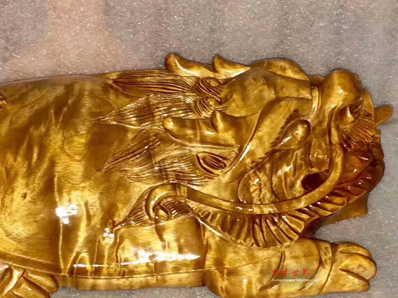 小叶桢楠工艺品《龙龟》雕工细致颜色漂亮可做镇宅摆件-7