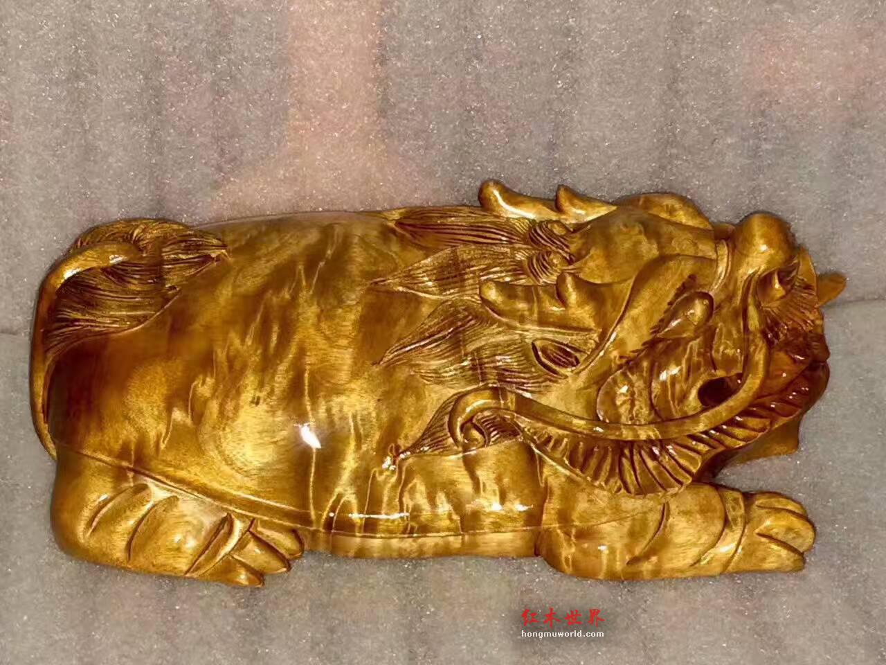 小叶桢楠工艺品《龙龟》雕工细致颜色漂亮可做镇宅摆件-6