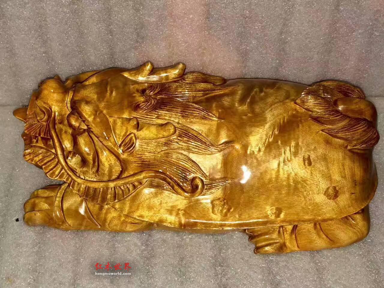 小叶桢楠工艺品《龙龟》雕工细致颜色漂亮可做镇宅摆件-9