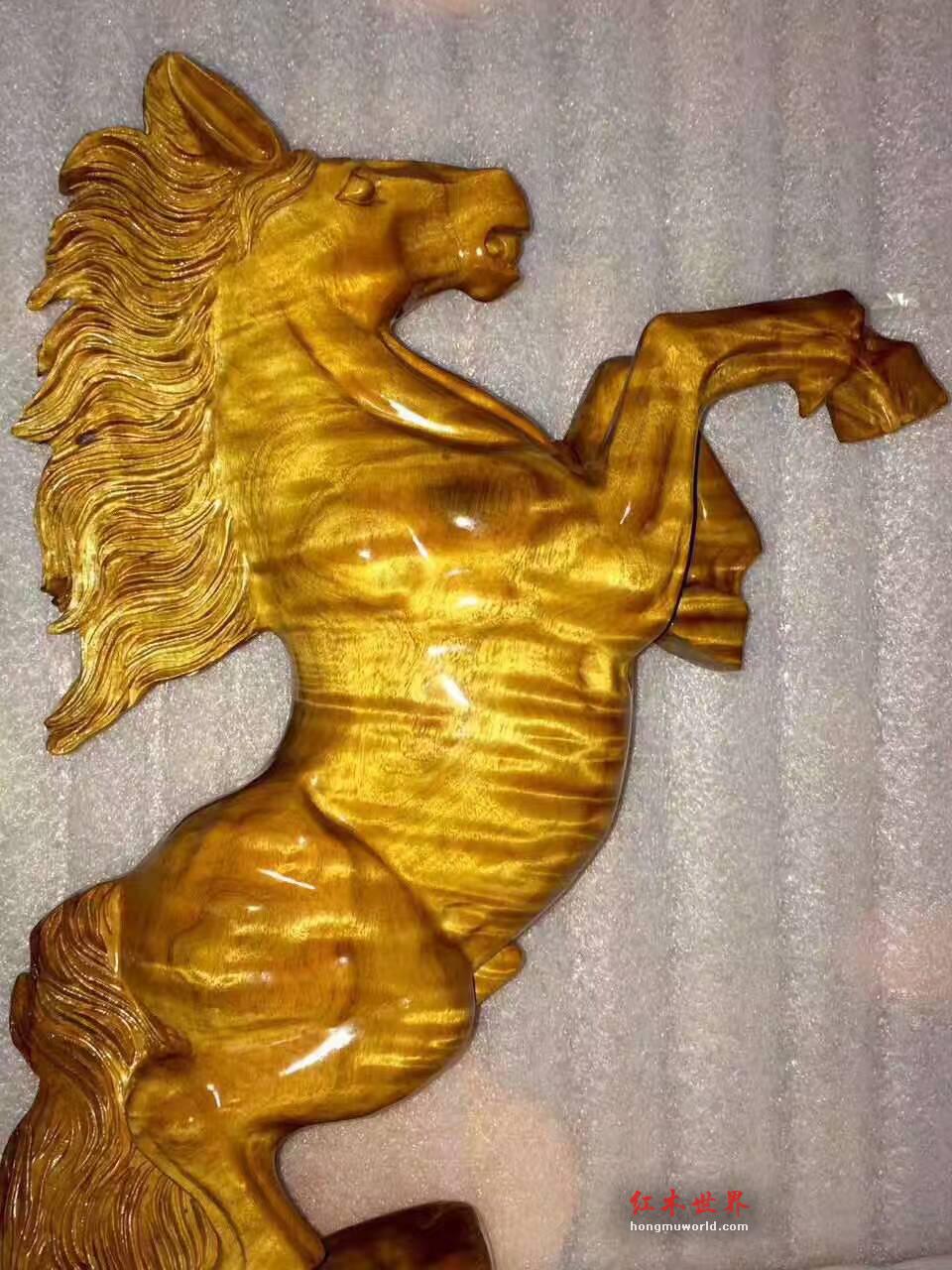 小叶桢楠工艺品《立马发财》雕工精致创意造型送礼首选-4