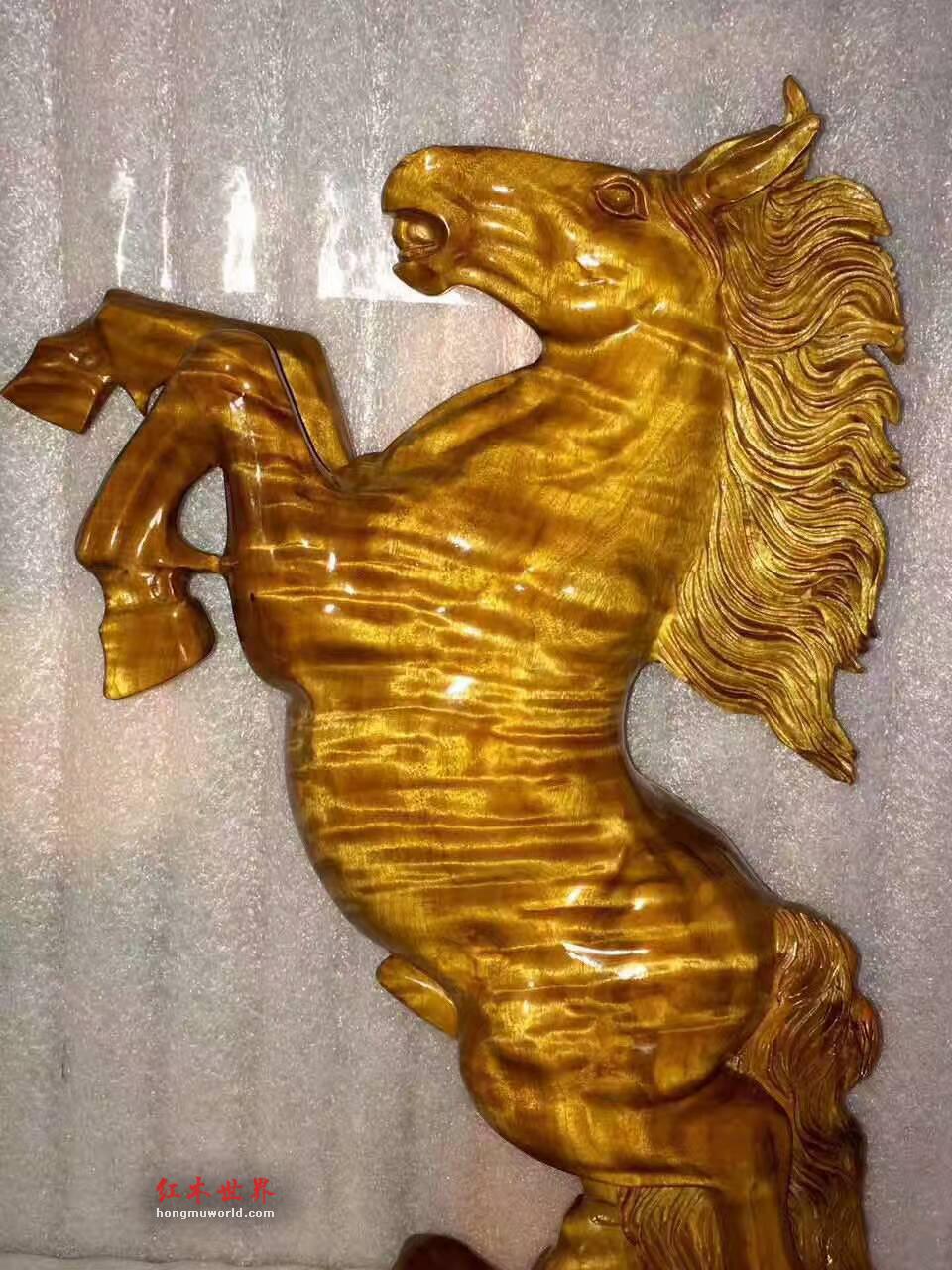 小叶桢楠工艺品《立马发财》雕工精致创意造型送礼首选-5
