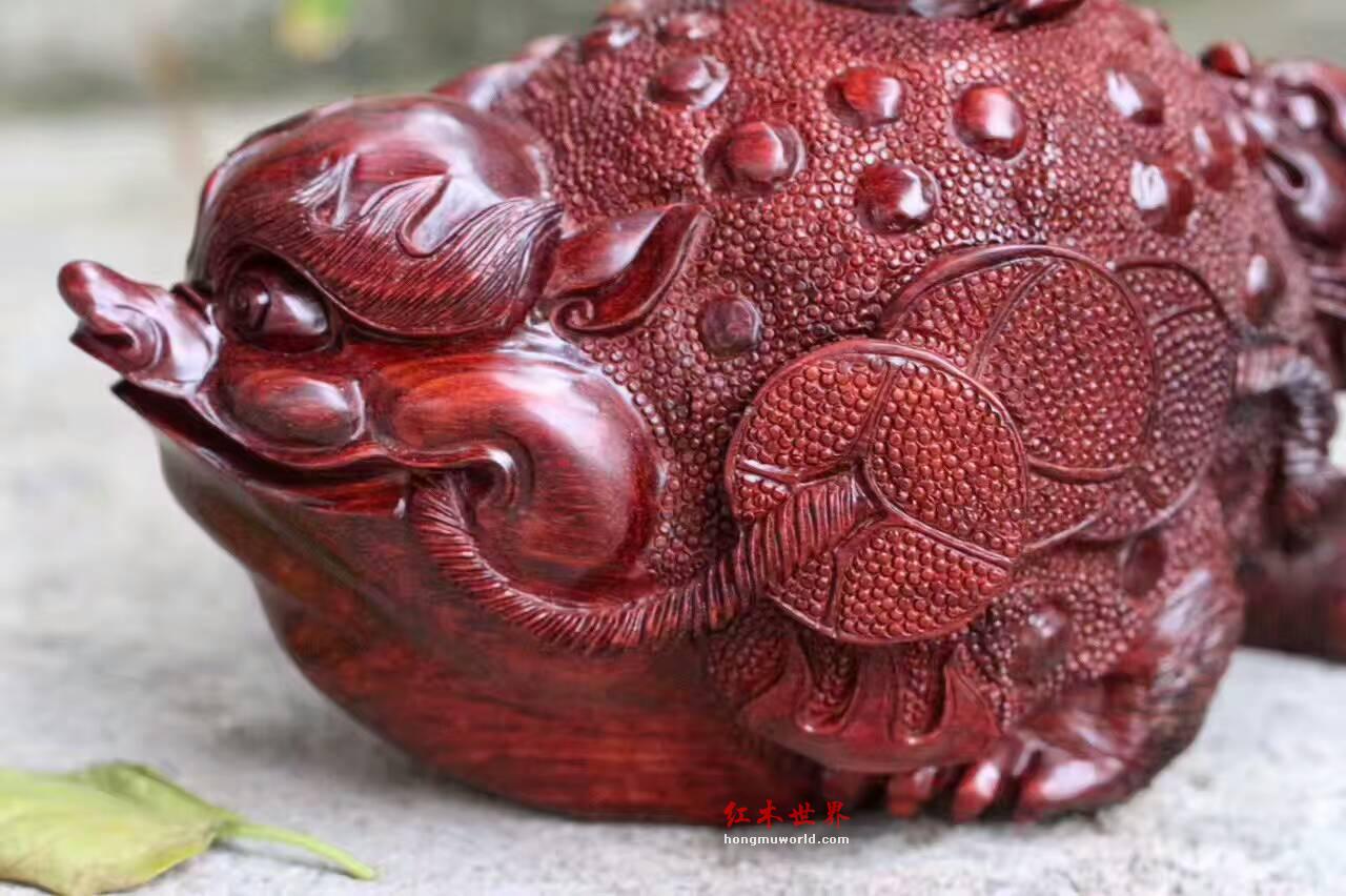 小叶紫檀《招财进宝》壶 造型独特精美寓意好-1
