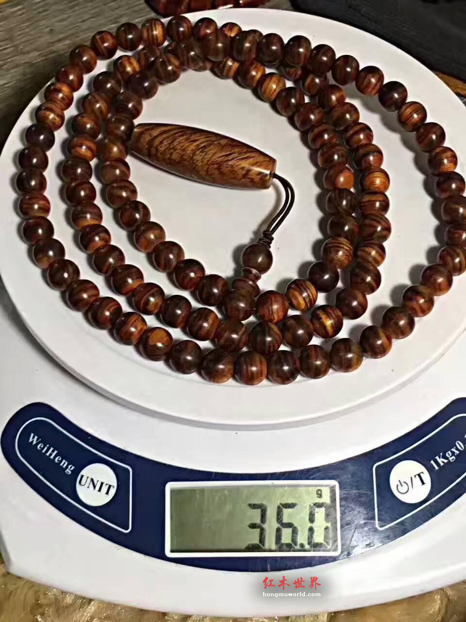 海黄野生紫油梨佛珠手串 虎皮纹视感超棒-7