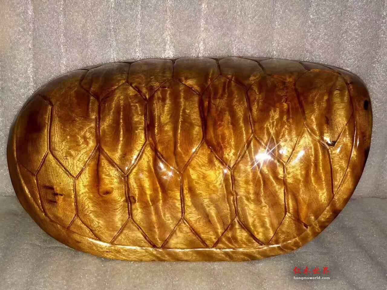 小叶桢楠枯木料打造龟甲《富甲天下》灵动通透-4