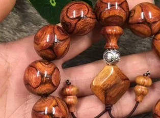 海黄X纹眼睛鬼脸2.0手串 黄金底色典雅气质纹路整齐