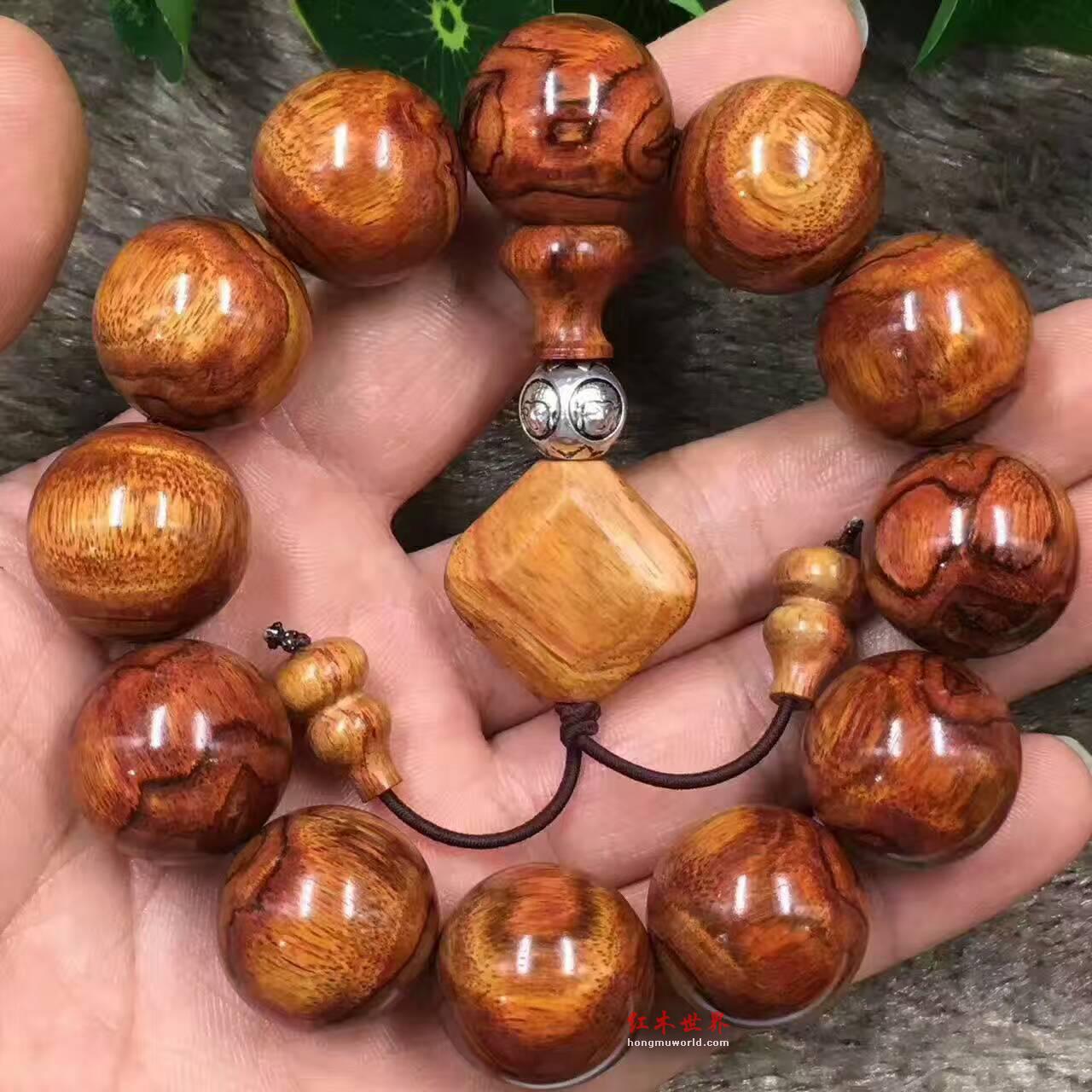 海黄X纹眼睛鬼脸2.0手串 黄金底色典雅气质纹路整齐-9