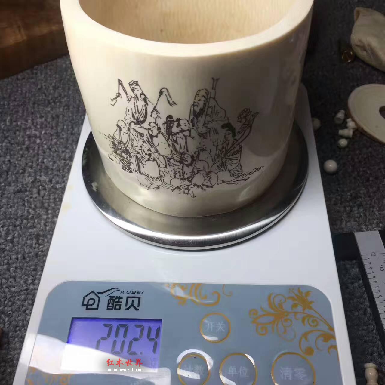 满纹笔筒 《八仙过海》 送礼佳品-7
