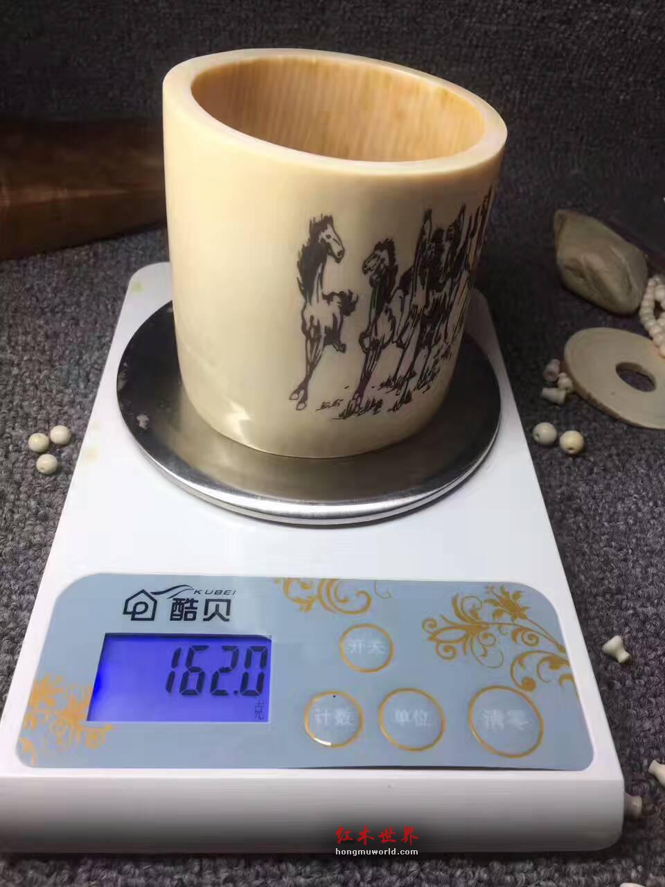 笔筒《八骏马》书房必备实用摆件-4