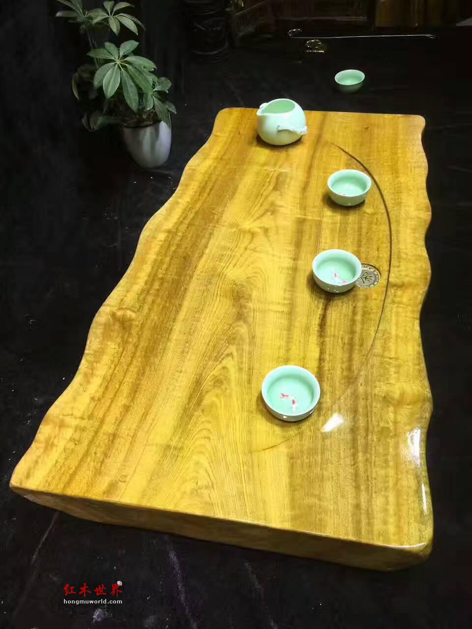 金丝楠根雕茶盘选用名贵金丝楠雕刻而成古朴大方-5