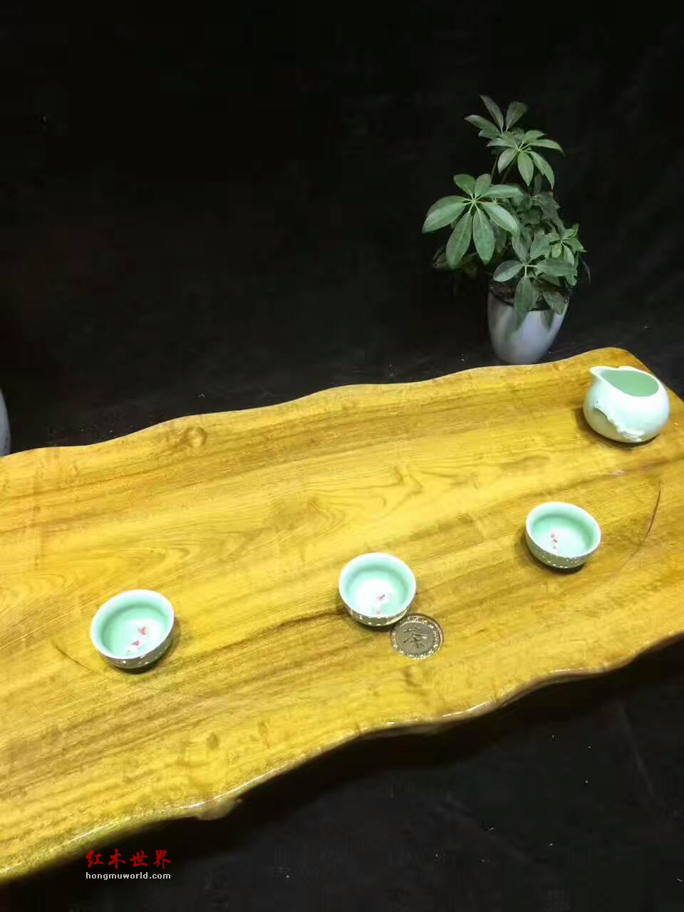 金丝楠根雕茶盘选用名贵金丝楠雕刻而成古朴大方-7