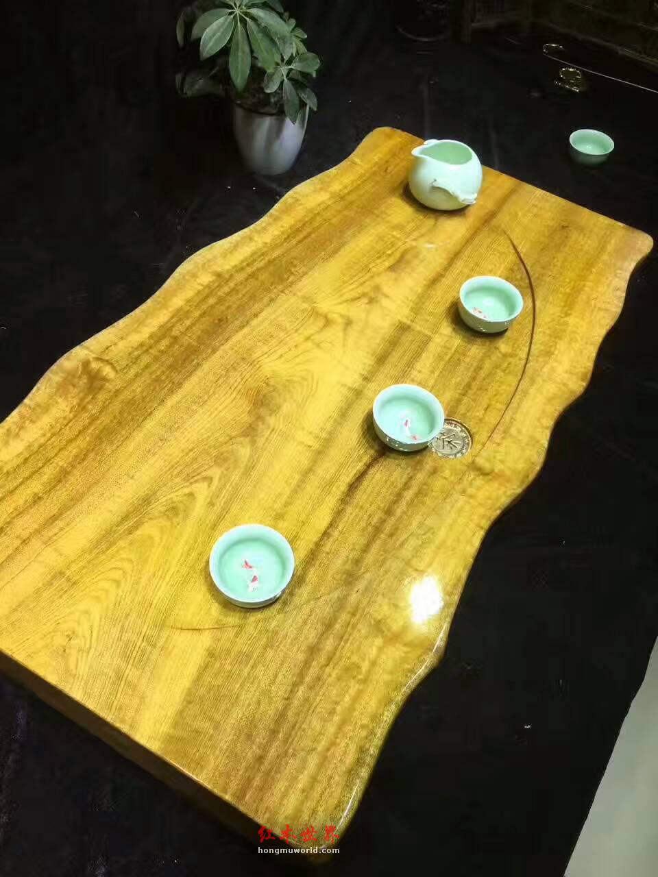 金丝楠根雕茶盘选用名贵金丝楠雕刻而成古朴大方-6