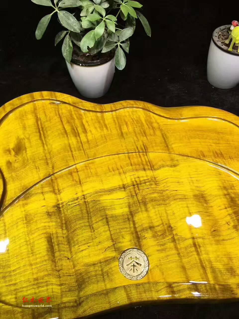 金丝楠木茶盘 简约大气提升格调-5
