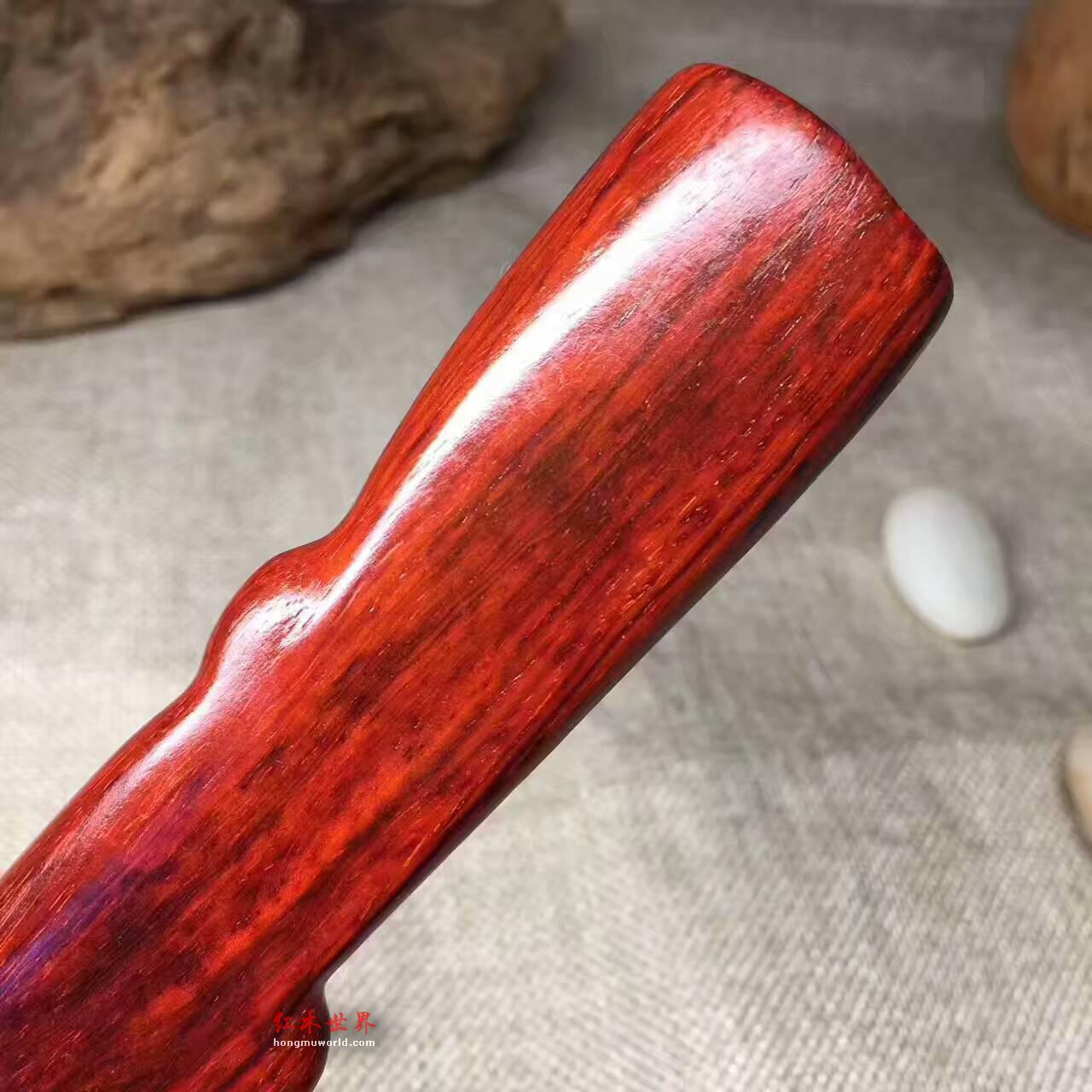 小叶紫檀高油泥料手把件 易把玩-5