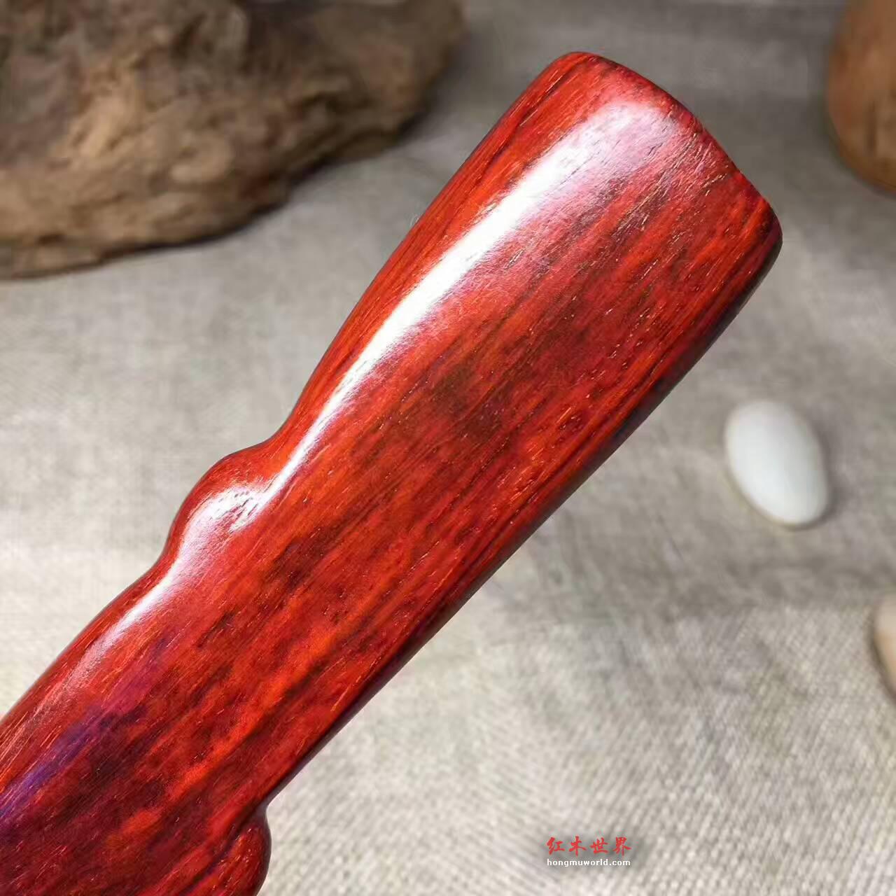 小叶紫檀高油泥料手把件 易把玩-7