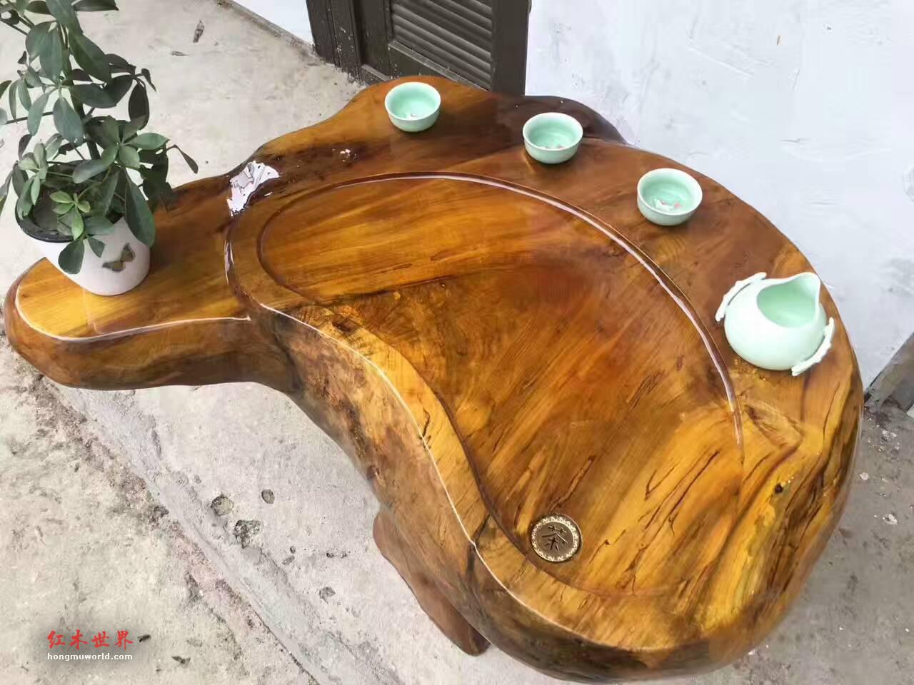 金丝楠茶台板面干净 自然随行层次感 家用小茶几-1