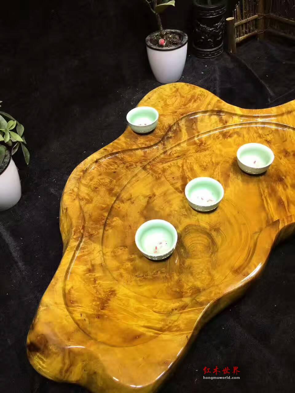 黄金樟茶盘满瘤疤 造型独特有档次-7