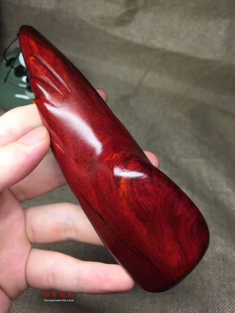 小叶紫檀手把件 材质完美鱼鳞底密度高-4