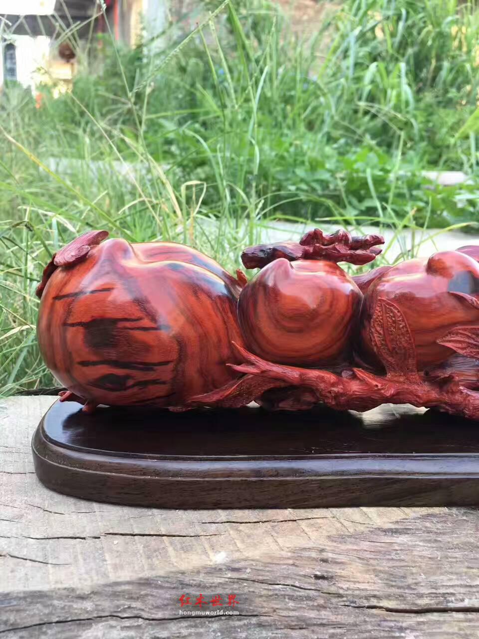 小叶紫檀《福禄寿》工艺精湛寓意美好送礼首选-8