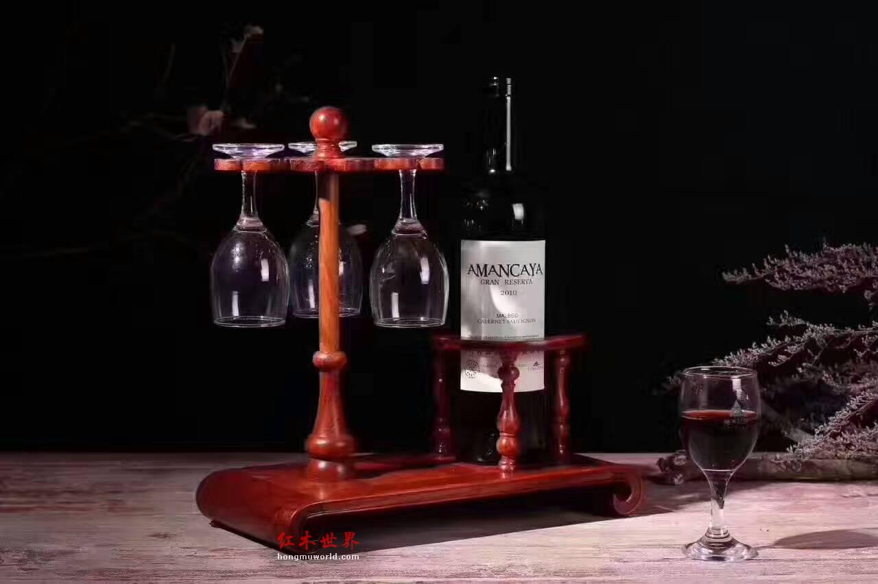 缅甸花梨酒架 实用又有品味 酒吧百搭装饰-1