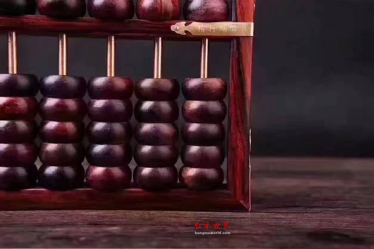 大红酸枝算盘 算盘一响黄金万两寓意招财旺财-5