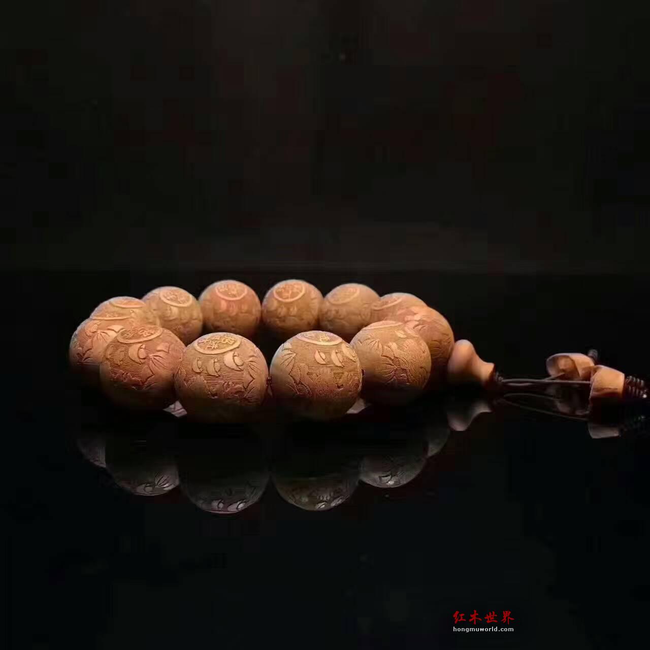 老山檀香2.0《招财进宝》手串 纯正老山檀香老料香味醇厚-1