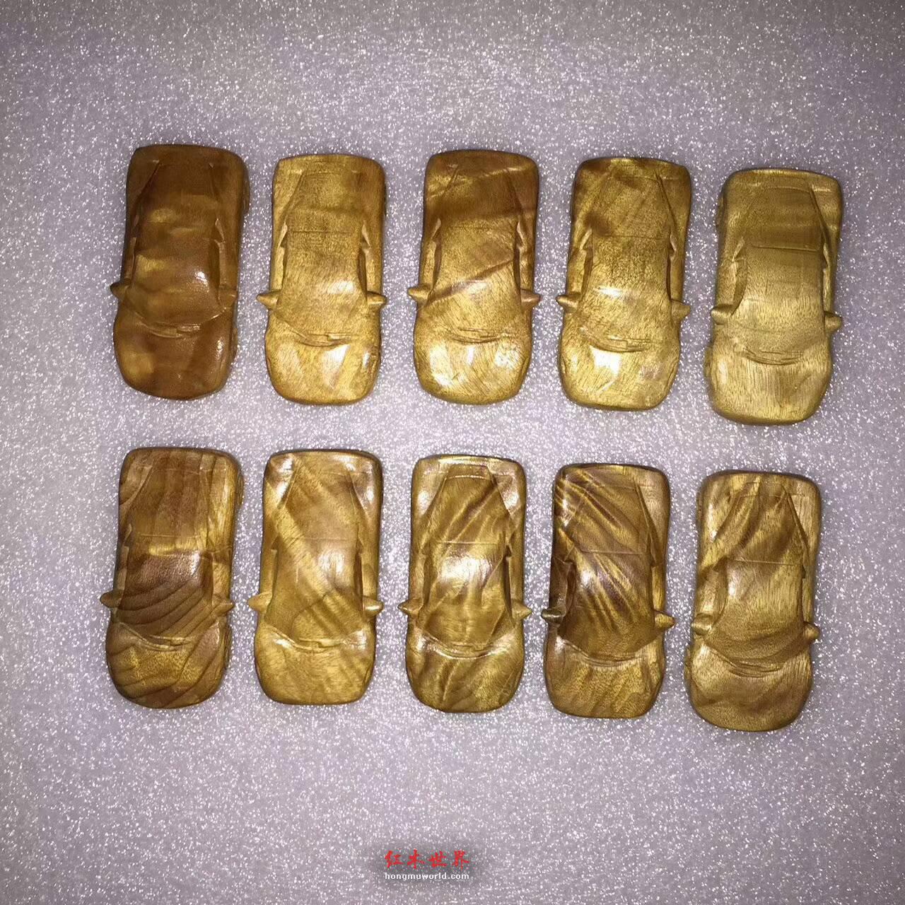 金丝楠木工艺品小汽车一套10个 小巧可爱送礼佳品-2