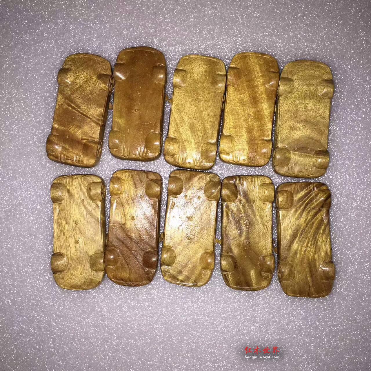 金丝楠木工艺品小汽车一套10个 小巧可爱送礼佳品-5
