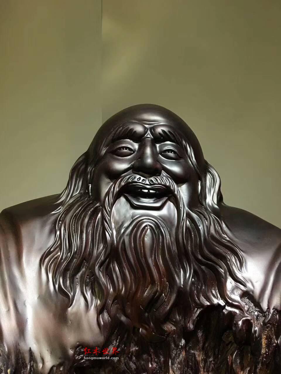 名贵木材雕件《博大精深》 大气磅礴震撼人心阴沉红椿木打造值得收藏-1