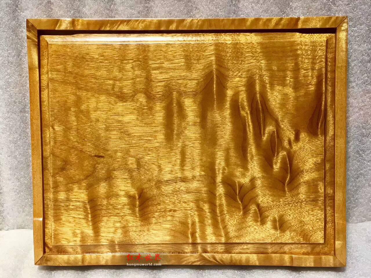 小叶桢楠托盘纯自然闪电水波纹 奢华高调气质-2