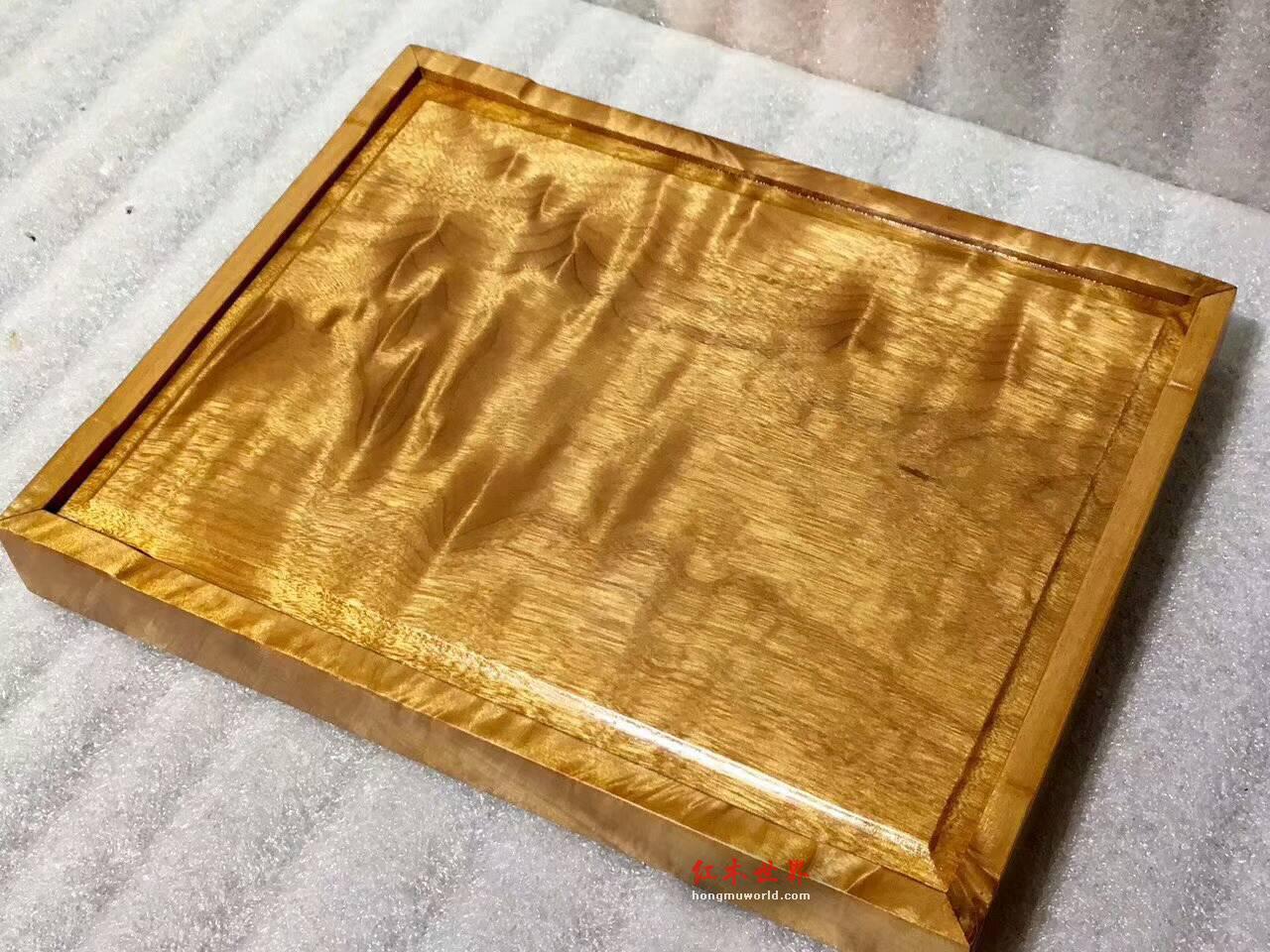 小叶桢楠托盘纯自然闪电水波纹 奢华高调气质-5