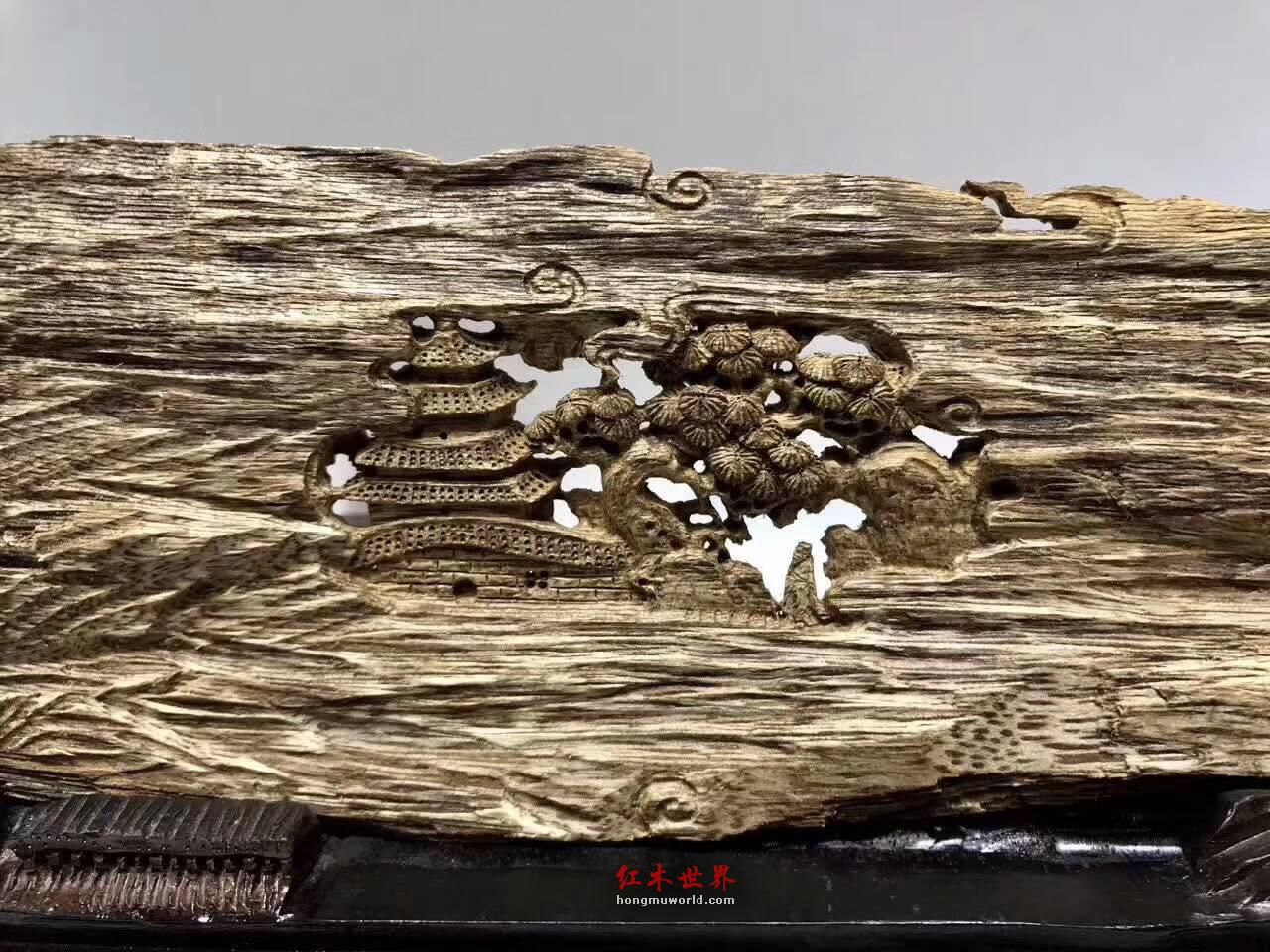 印尼马尼捞沉香手工艺品《听松》材质名贵设计精巧意境悠远-3
