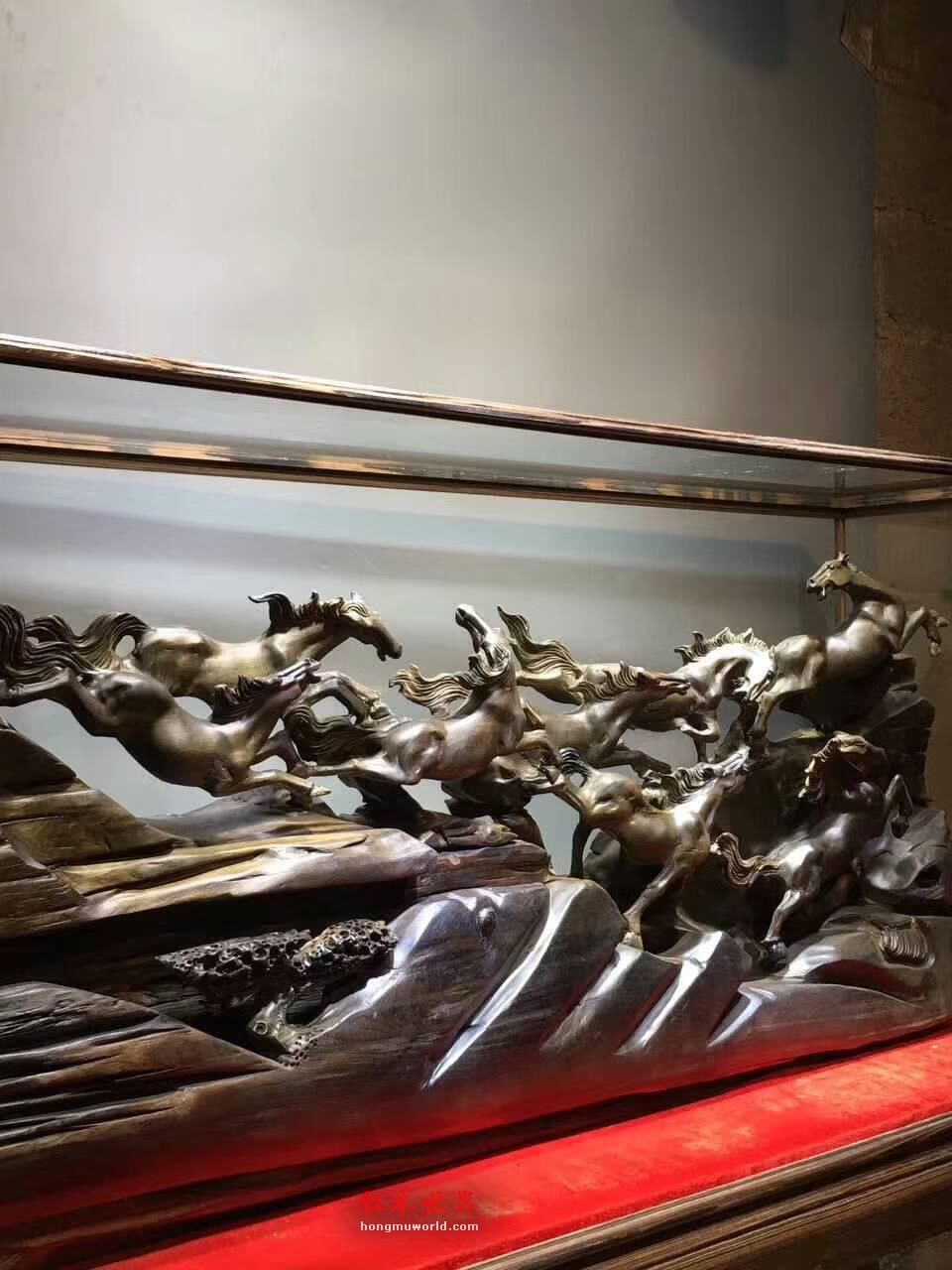 绝世古阴沉大型摆件《八骏马》古朴大气难得佳品-2