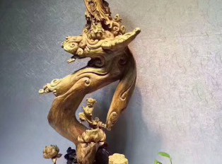 加里曼丹沉香根雕《童子拜观音》精美绝伦收藏不亏