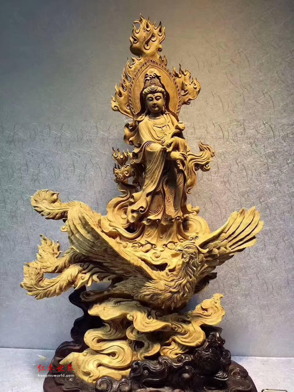 印尼高山沉香根雕《凤观音》结油性好雕工精湛宝相庄严镇宅保平安-4