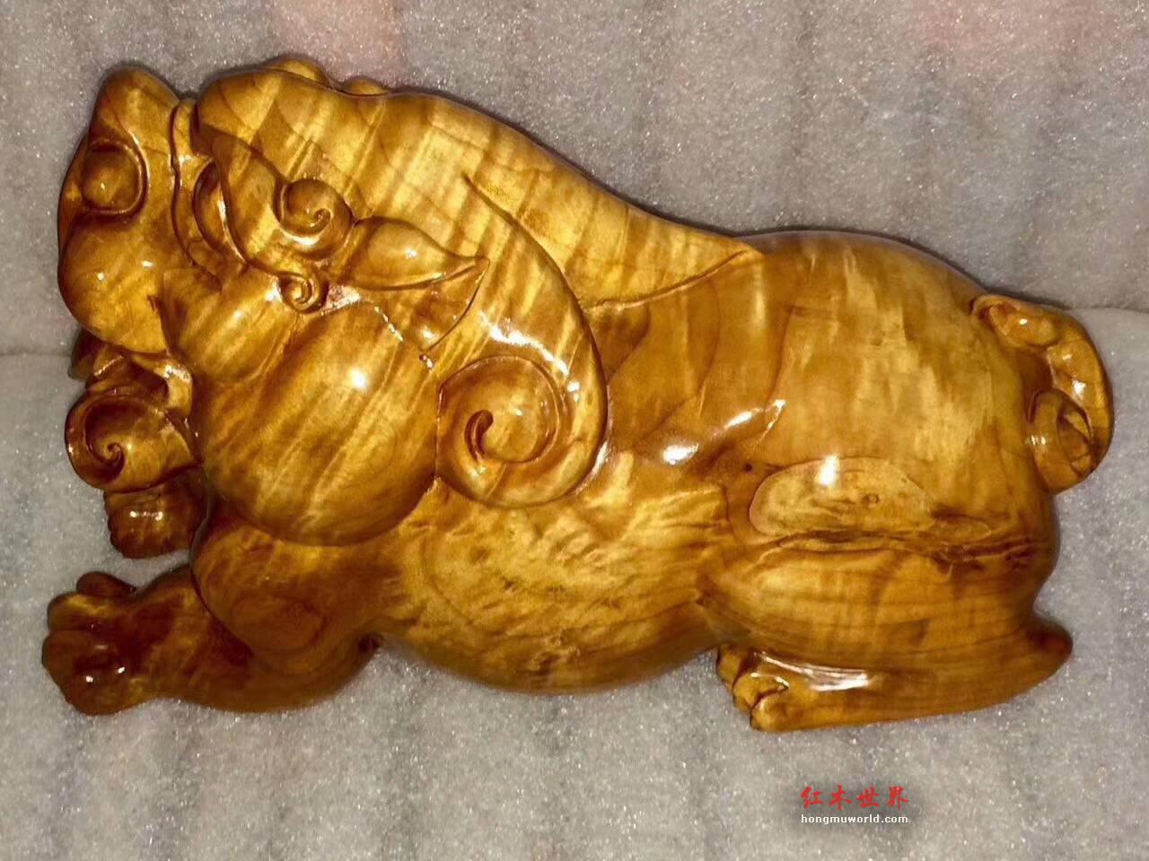 小叶桢楠《招财貔貅》小摆件 镇宅招财祥兽-2