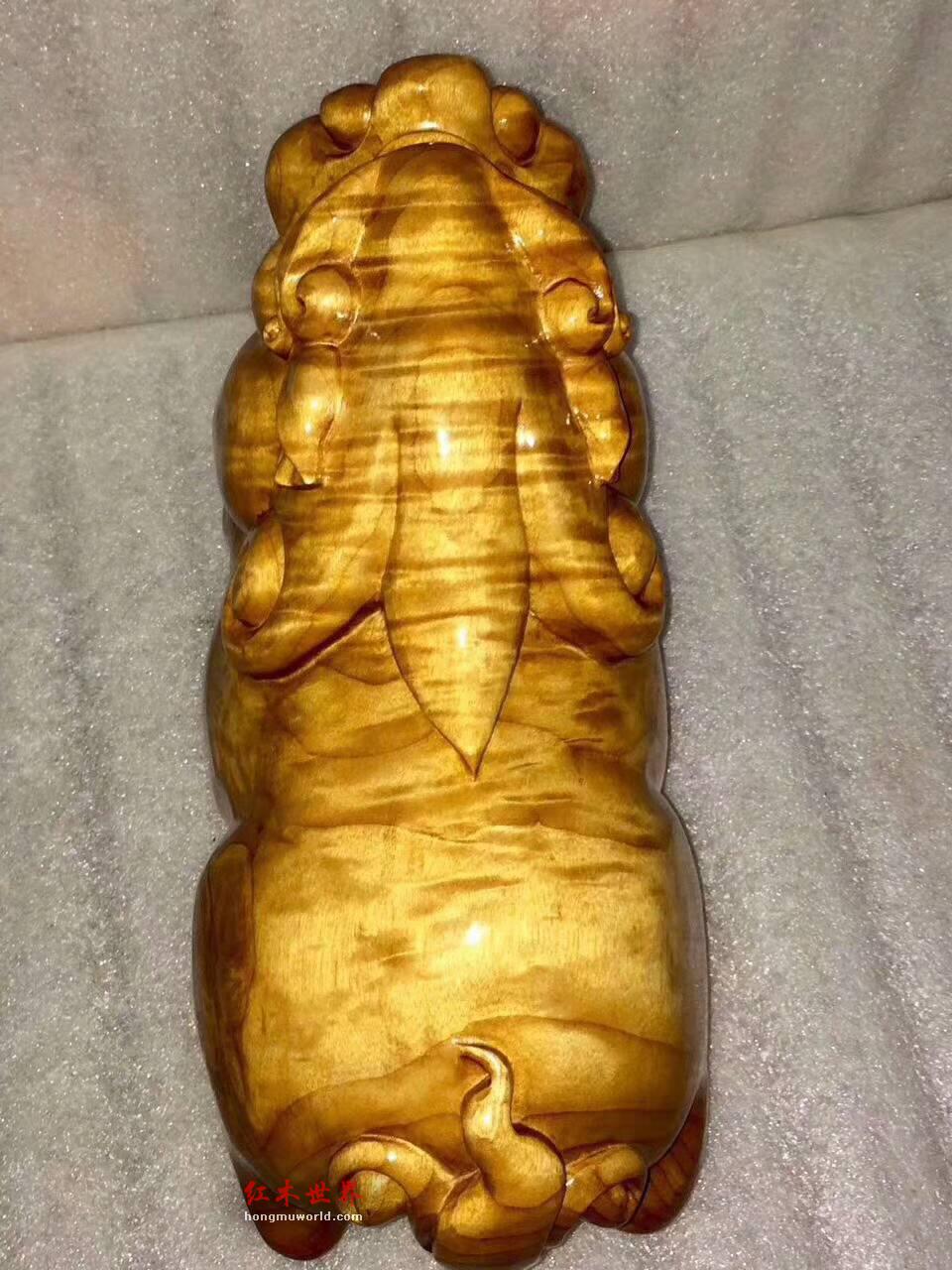 小叶桢楠《招财貔貅》小摆件 镇宅招财祥兽-3