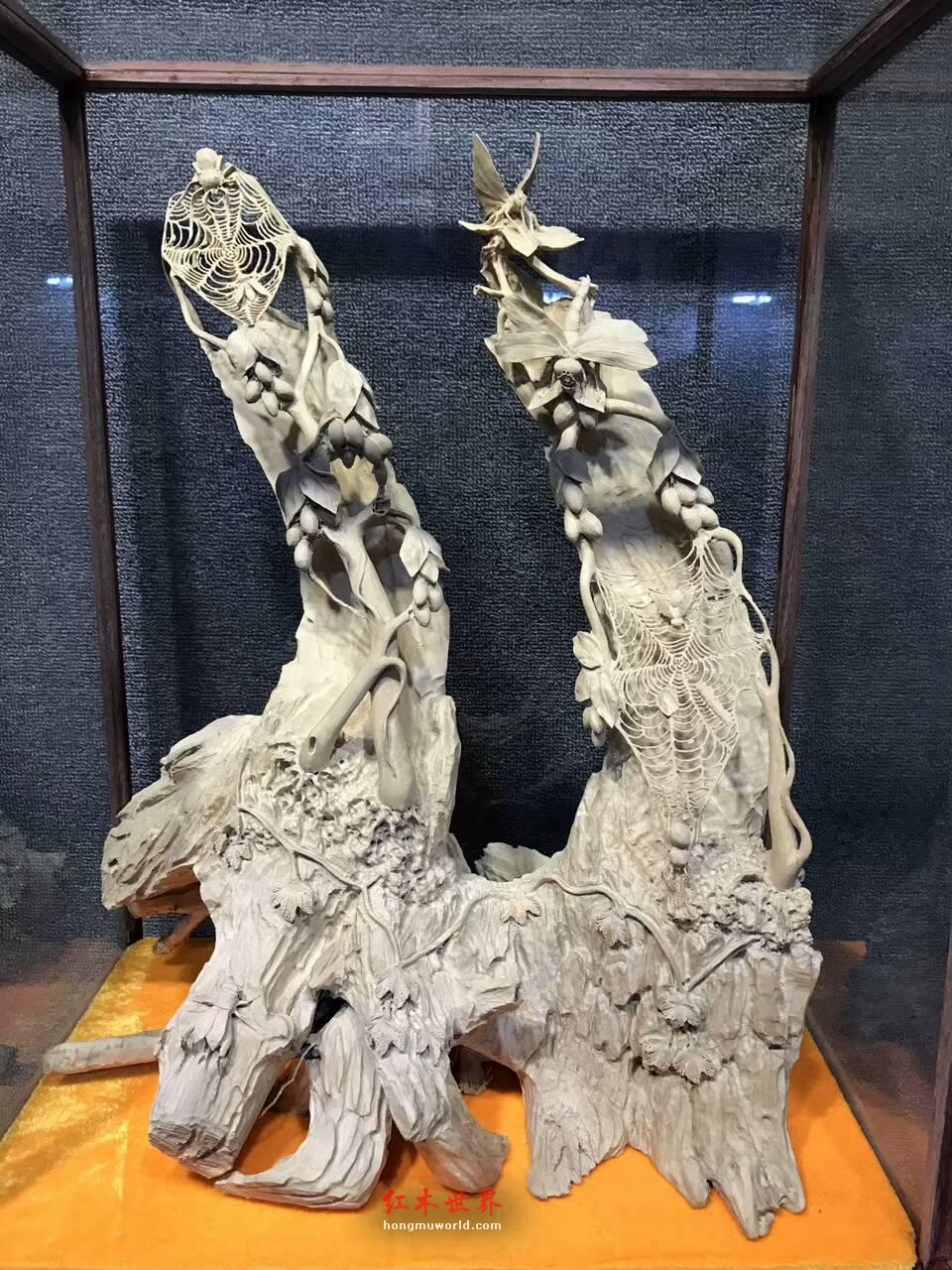 黄杨木手工雕刻工艺品《硕果累累》精雕无拼接栩栩如生-1