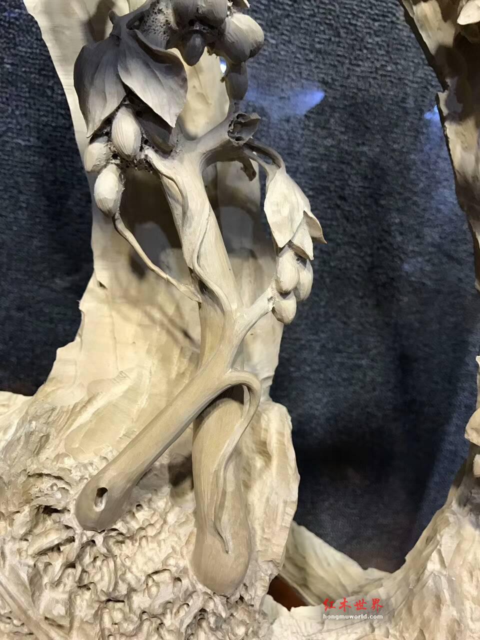 黄杨木手工雕刻工艺品《硕果累累》精雕无拼接栩栩如生-3
