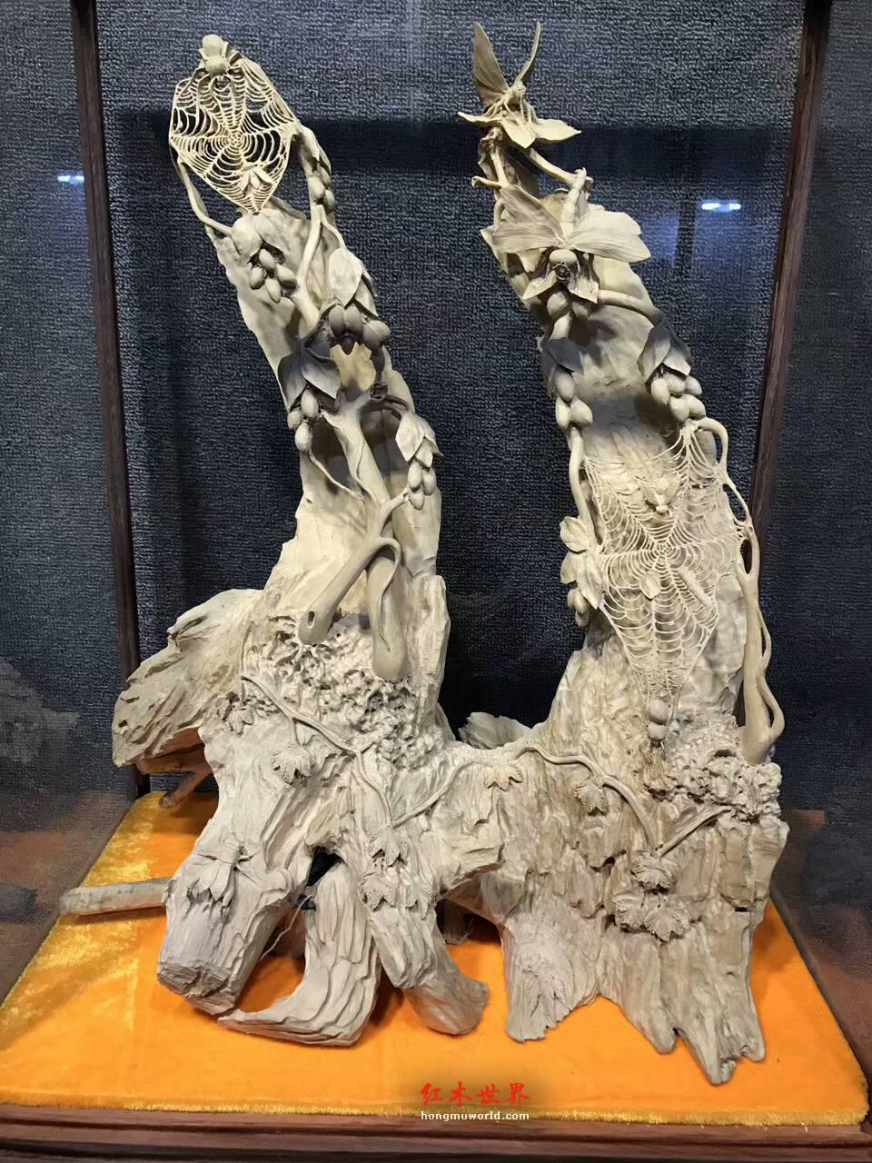 黄杨木手工雕刻工艺品《硕果累累》精雕无拼接栩栩如生-8